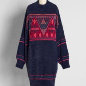 The Snuggle is Real Fair Isle Sweater Dress